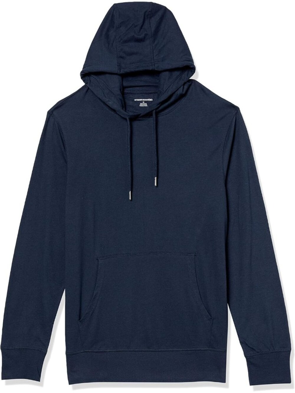 Amazon Essentials Men's Navy Lightweight SOLID Pullover Jersey Hoodies